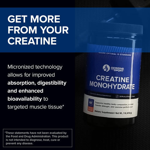 Creatine Monohydrate Powder, NSF Certified for Sport, Supplement for Muscle Recovery, Pre + Post Workout, 1 lb / 90