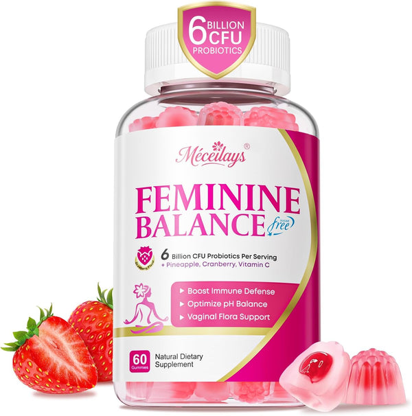 Feminine Balance Gummies for Women, Premium Ph Balance Gummies with Probiotic for