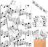 100 Sheets Musical Notes Tissue Paper, Black White Staff Pattern Gift Wrapping for Parties, 19.7 x 13.8 Inch