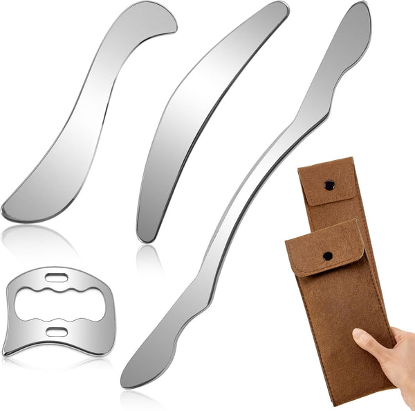 TaShow Muscle Scraper Tool, 4 in 1 Gua Sha Body Tool with Long