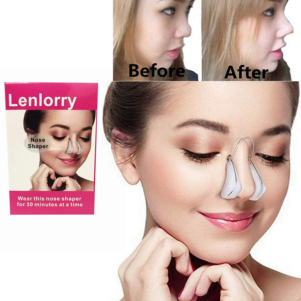 Lenlorry Nose Shaper Clip, Unisex Rhinoplasty Tool, Soft Silicone Nose Lifter and Slimming Device