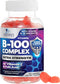 Super B Complex Gummies, Extra Strength Vitamin B Supplement with Vitamin C, Folic Acid, Niacin, B6, B12, Biotin - 120