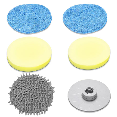 kHelfer Foam Scrubber and Scouring Pad, Microfiber Chenille Replacement Mop Cleaning Brush