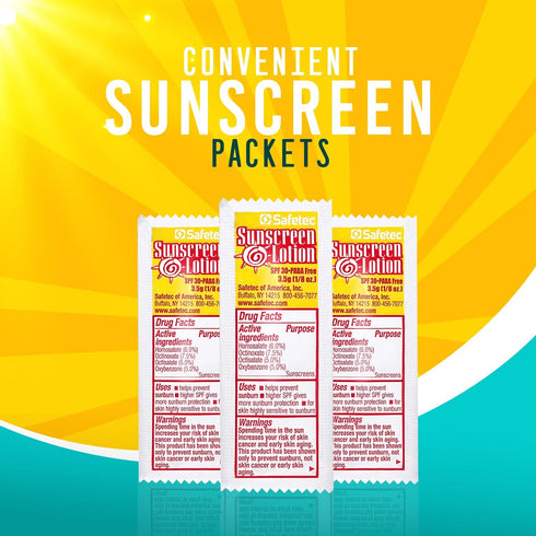 Safetec Sunscreen Lotion 53700 3.5 Gram Packets SPF 30 - Box of 25