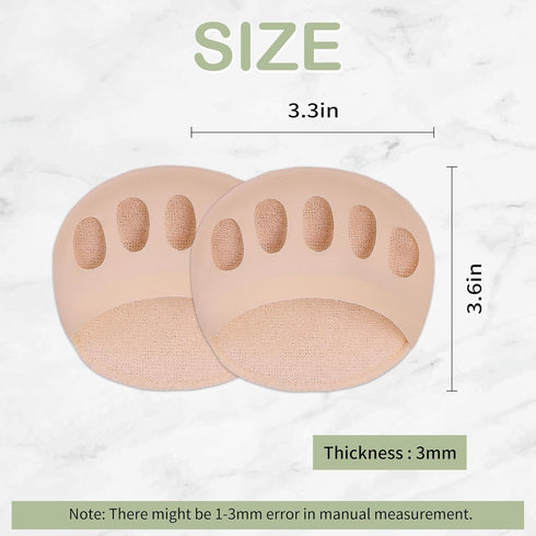 SooGree 10 Pairs Metatarsal Pads Ball of Foot Cushions for Women Heels, Honeycomb Fabric Forefoot Cushion Pads