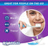 Folding Travel Toothbrush with Built-in Cover (6 Total, 3 Sets of 2), Soft Bristles, Tongue Cleaner for Travel,