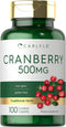 Carlyle Cranberry Pills | 500mg | 100 Caplets | Non-GMO, Gluten Free Supplement