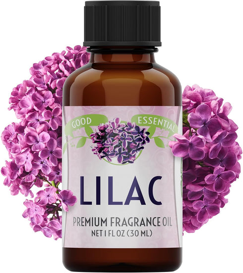 Good Essential - Lilac Fragrance Oil 30 ml for Diffuser, Soap, Candles, Room Spray, Lotions - 1 fl oz - Lilac Fragrance Oil for Soap & Candle Making - Aromatherapy Oils