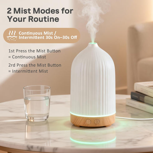 Specvoko 100ML 8-Color Essential Oil Diffuser, Ultrasonic Cool Mist Aromatherapy Diffuser with Timer & LED Light