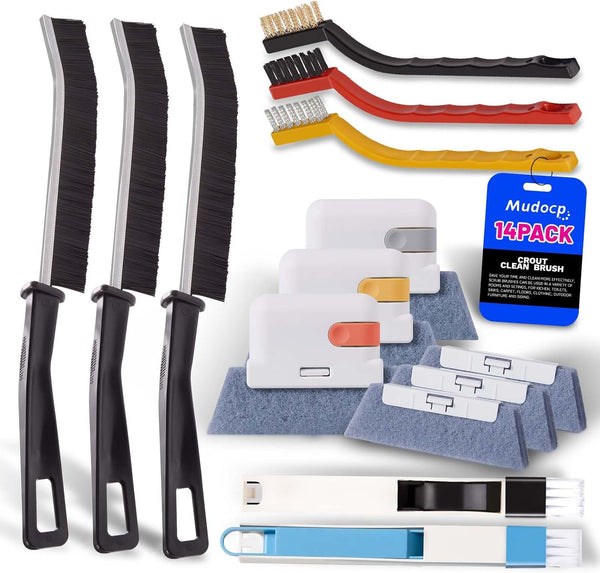 Mudocp Window Track Cleaner Tools Set, 14 PCS Window Groove Cleaning Brush Kit