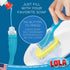 Lola Products Soap Dispenser Dish Wand, Refillable Handle, Super Absorbent Sponge Scrubber, No Leaking. for Cleaning Dishes, Sinks and Cookware, 1 BRUSH w/HEAD and 6 REFILLS