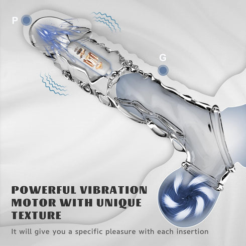 KVEVU Ring,3.6 inch Reusable Penis Sleeve with Vibrator Penis Clear Penis Sleeve Cock Ring Extender Ultra-Soft Penis