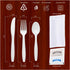 BULK HEAVY WEIGHT Cutlery Individually Wrapped White Plastic Cutlery Knife, Spoon, Fork Pack with Napkin and Salt and Pepper Packets - Extra Strong & Extra Resistant by Without A P