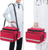 LEFORZ Student,Therapist,Doctors,Red(11.7x7.6x8inch) Small Medical Bag,First Aid Bag Empty,Home Health Nurse Bag