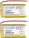 JLJLUP 2Pcs 3.7V Lipo Battery 3000mAh Rechargeable Lithium Polymer Batteries Pack with JST1.25mm
