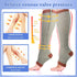 Wnicdvi 3 15-19mmHg Pairs Zipper Compression Socks for Women and Man,Open Toe Compression Socks with Zipper for Sports