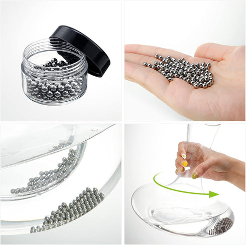 3 Pieces Flexible Wine Cleaning Brush with Stainless Steel Decanter Balls, Multi-Function Household Cleaning Tools