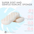 Konjac Body Sponge (2 Pack), 100% Natural & Microplastic Free, Non-Toxic, Biodegradable, Eco-Friendly Packaging