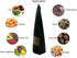 50pcs Black Kraft Paper Stand Up Pouches, 7x10inch Ziplock Food Storage Bags with Matte Window