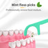 Mint Dental Floss Picks, 400 Count Tooth Picks Flossers with Portable Travel Cases (Mint)