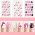 Laza 120pcs Children Nails Girls Press On Artificial Nail Tips, Pre-glue Full Cover Short Cute False Nail Kits
