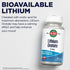 KAL Lithium Orotate 5mg | Chelated Lithium Orotate for Mood Support | 120 VegCaps in Organic Rice Bran Extract