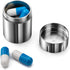 TISUR Portable Pill Cases, Waterproof Pill Bottle Medicine Organizer Case, Metal Titanium Pill Holder Pocket for Travel