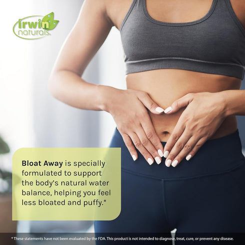 Irwin Naturals Bloat-Away - 60 Liquid Soft-Gels, Pack of 2 - Water Balance Support & Electrolytes - 40 Total Servings