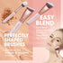 Pro Face Contour Brush Set, Synthetic Sculpting and Highlighting Kit for Cream Blush, Powder, and Foundation