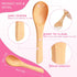 36 Pieces Small Wooden Makeup Spatulas, Wooden Cosmetic Spoons, Mini Nature Beauty Scoop for Women Girls