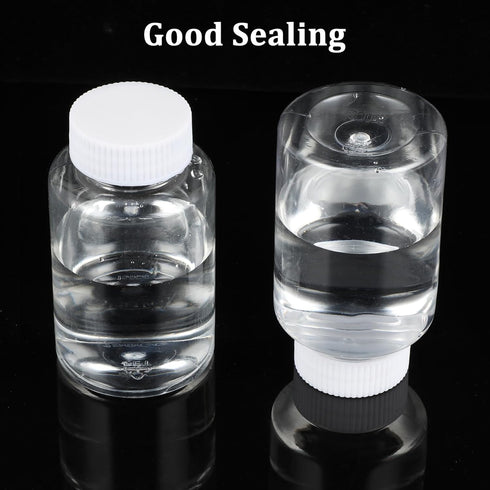 Sibba Clear Pill Bottle 6 Pcs Transparent 30ML Medicine Organizers, Leak Proof Caps for Toiletries Storage