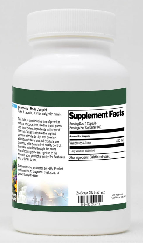 Terravita 450 (100 521972) Watercress Juice - mg Capsules, ZIN: