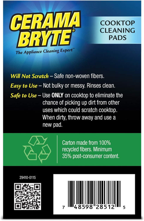 Universal Cerama Bryte Cleaning Pads for All Cooktops - Maximum Efficiency