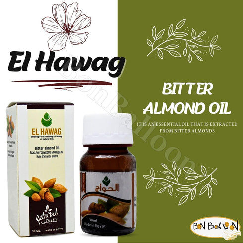 Pure Bitter Almond Oil Cold Pressed Natural Vegan for Face and Skin Care, 1.05 oz