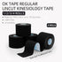 OK TAPE Regular Kinesiology Tape (4 Pack) - Original Cotton Athletic Tape for Muscle Joint Support, Black