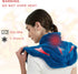 Microwavable Heat Pad for Neck and Shoulders, Weighted Moist Heating Wrap for Pain Relief, Blue