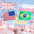 Anley Assorted 100 Different Countries Toothpick Flag, Vivid Double Sided Print & Solid Smooth Pick for Party