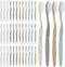 DR.BRIGHT Individually Wrapped Toothbrush - 40PCS Travel Toothbrush Set for Adults and Kids, Multi-Colored