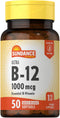 Sundance Vitamin B12 | 1000 mcg | 50 Quick Release Softgels | Non-GMO and Gluten Free Supplement