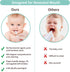 Infant Tongue Cleaner Skim Gauze 105PCS + 2 Finger Cot Baby Toothbrush with Box for Newborn Oral Care