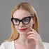 DXYXYO Oversized Cat Eye Reading Glasses, Women Blue Light Blocking with Magnification 1.5, 3 Pack