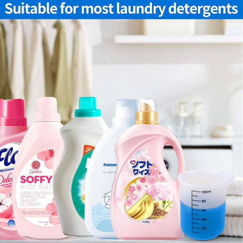 Silicone Laundry Detergent Measuring Cup, Washable, 2pcs, No More Mess or Leaks
