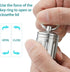Waterproof Pill Organizer, Stainless Steel Keychain Pill Holder, Portable Single Chamber Pill Container for Outdoor