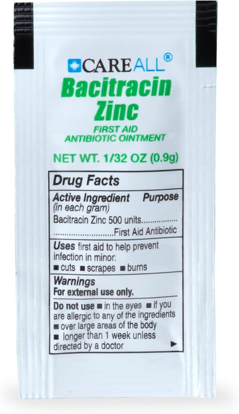 CareAll Bacitracin Antibiotic Zinc Ointment (144 Pack), First Aid Ointment for Minor Cuts and Scrapes