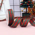 Christmas Checkered Plaid Ribbon, 25 Yard Each Roll, 100% Polyester for Crafts and Gift Wrapping