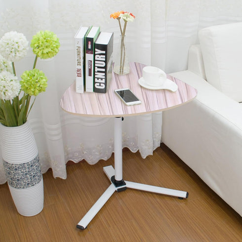 HEVIRGO 360 Modern Triangle Stand Adjustable Height Degree Rotatable Bedside Table Lifting Moveable Sofa Side End