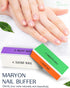 Maryton Professional Nail Buffer Block, 4 Way Buffing Block for Natural Nail Care (2 Count)
