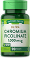 Ultra Chromium Picolinate 1000mcg | 90 Tablets | Vegetarian, Non-GMO & Gluten Free Supplement