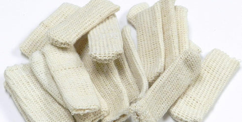 FINGER COTS COTTON GUARDS, ELASTIC, PACK OF 20 for Jewelry Handling Protection