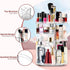 Makeup Organizer 360 Rotating Cosmetic Organizer DIY Adjustable Makeup Carousel Spinning Holder Rack, Large Capacity Cosmetic Storage Box Makeup Brushes Organizer for Vanity Countertop (Clear) by MISERWE